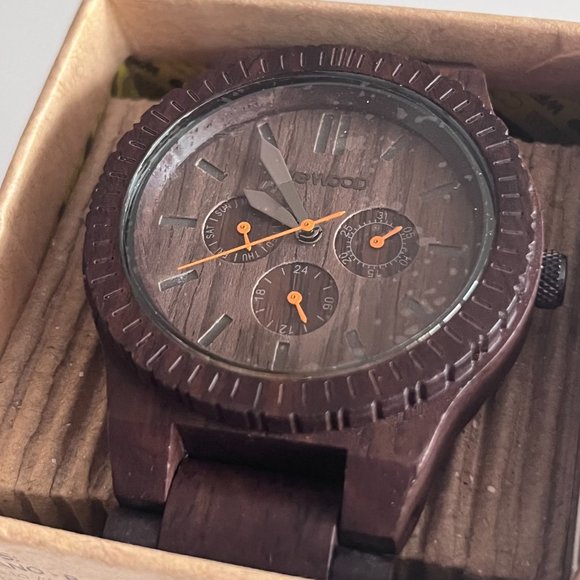WeWood Chocolate Kappa Watch NIB - Picture 2 of 8